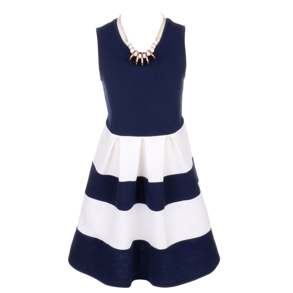 Toddler Girl Dress Striped Easter Graduation Party Casual Flower Girl Clothing